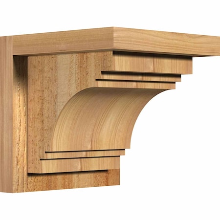 Ekena Millwork Pescadero Rough Sawn Corbel w/Backplate, Western Red Cedar, 8"W x 8"D x 8"H COR08X08X08PEC01RWR